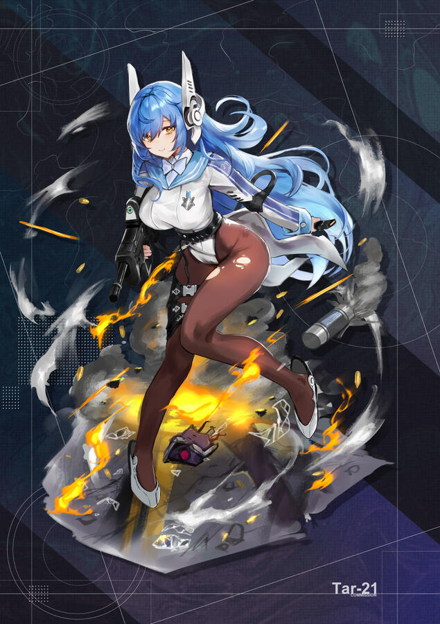Fullbody commission of Tar-21 from Girls Frontline